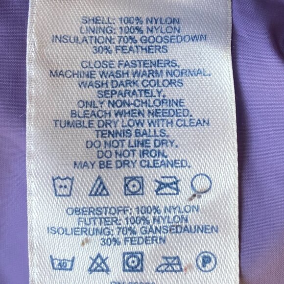 Lands End Goose Down Quilted Puffer Vest Purple Gorpcore Hiking Utility-XL - Picture 10 of 12